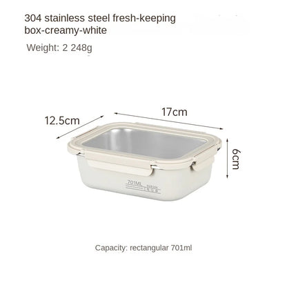 Recipiente Hermético Em Aço Inoxidável Para Refeições Multiuso