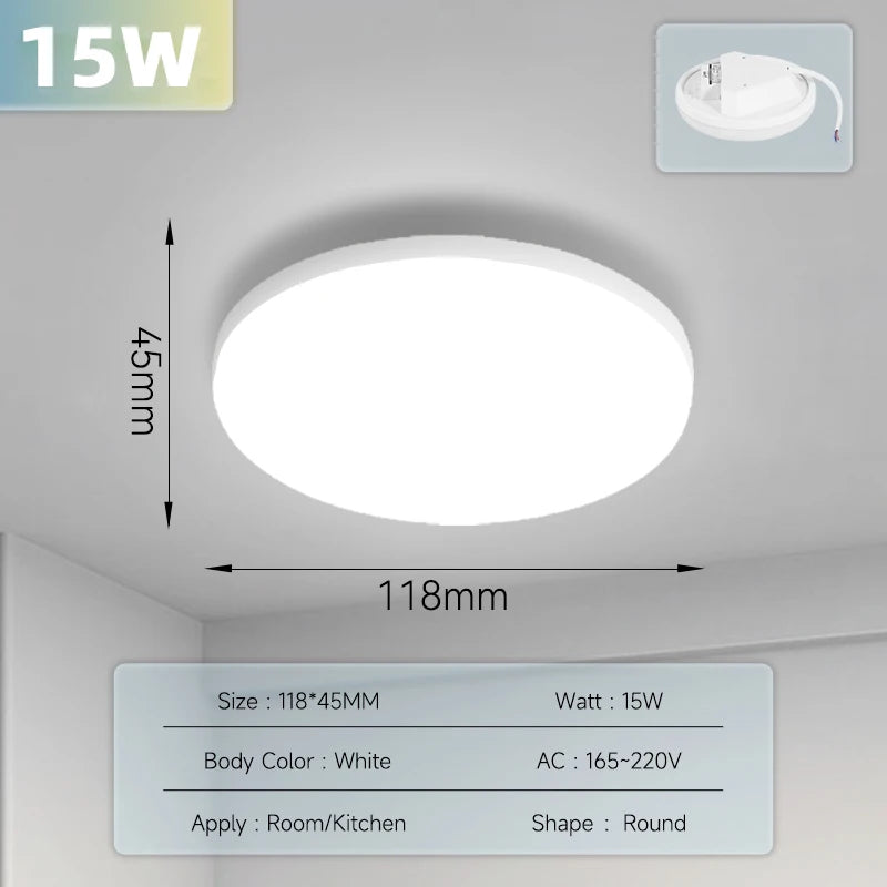Luminária De Teto LED Para Sala Quarto Multifuncional