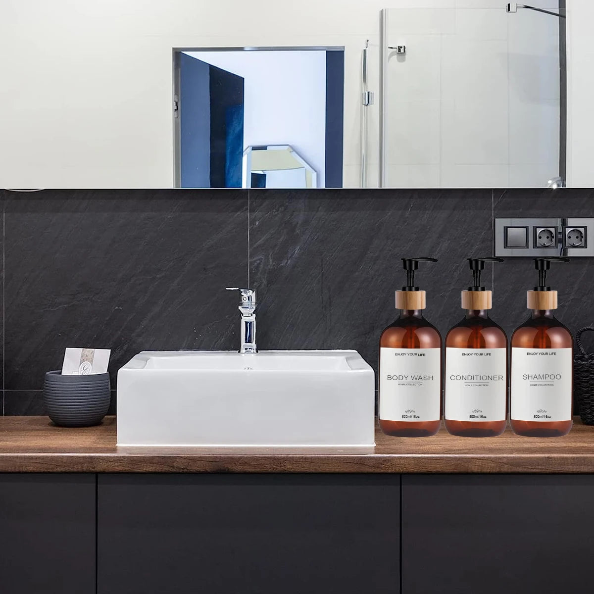 Dispensador Shampoo Condicionador Para Banho Com Bomba