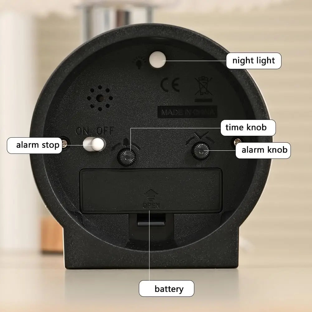 Despertador Digital Silencioso para Quarto com Luz Noturna