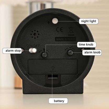 Despertador Digital Silencioso para Quarto com Luz Noturna