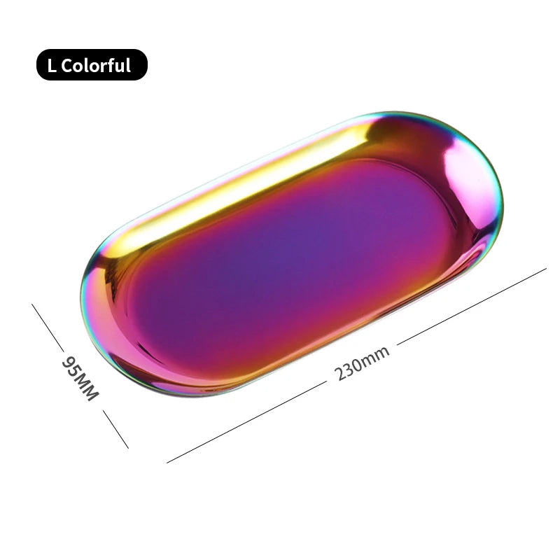 Bandeja De Ouro Rosa Para Jóias Nórdicas Organizador