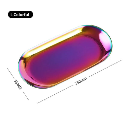 Bandeja De Ouro Rosa Para Jóias Nórdicas Organizador