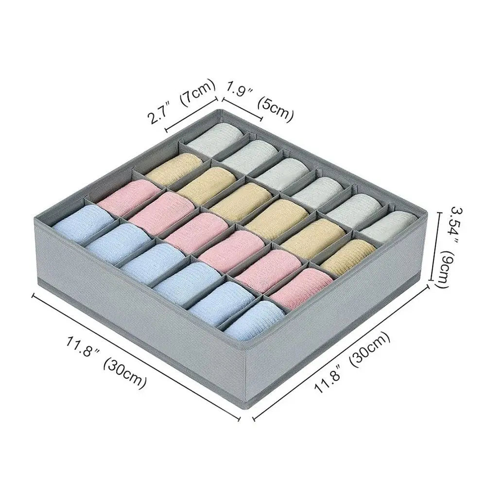 Organizador de Roupas Íntimas com Divisores Ajustáveis em Plástico para Economia de Espaço