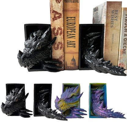 Suporte De Livro Dragão Em Resina Estante Decorativa