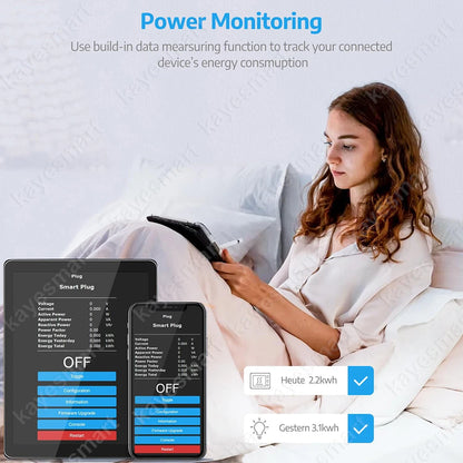 Tomada Inteligente WiFi Para Automação Residencial Monitoramento Consumo