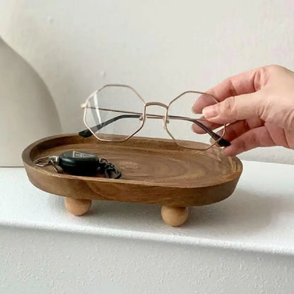 Bandeja De Madeira Elegante Multifuncional Para Joias