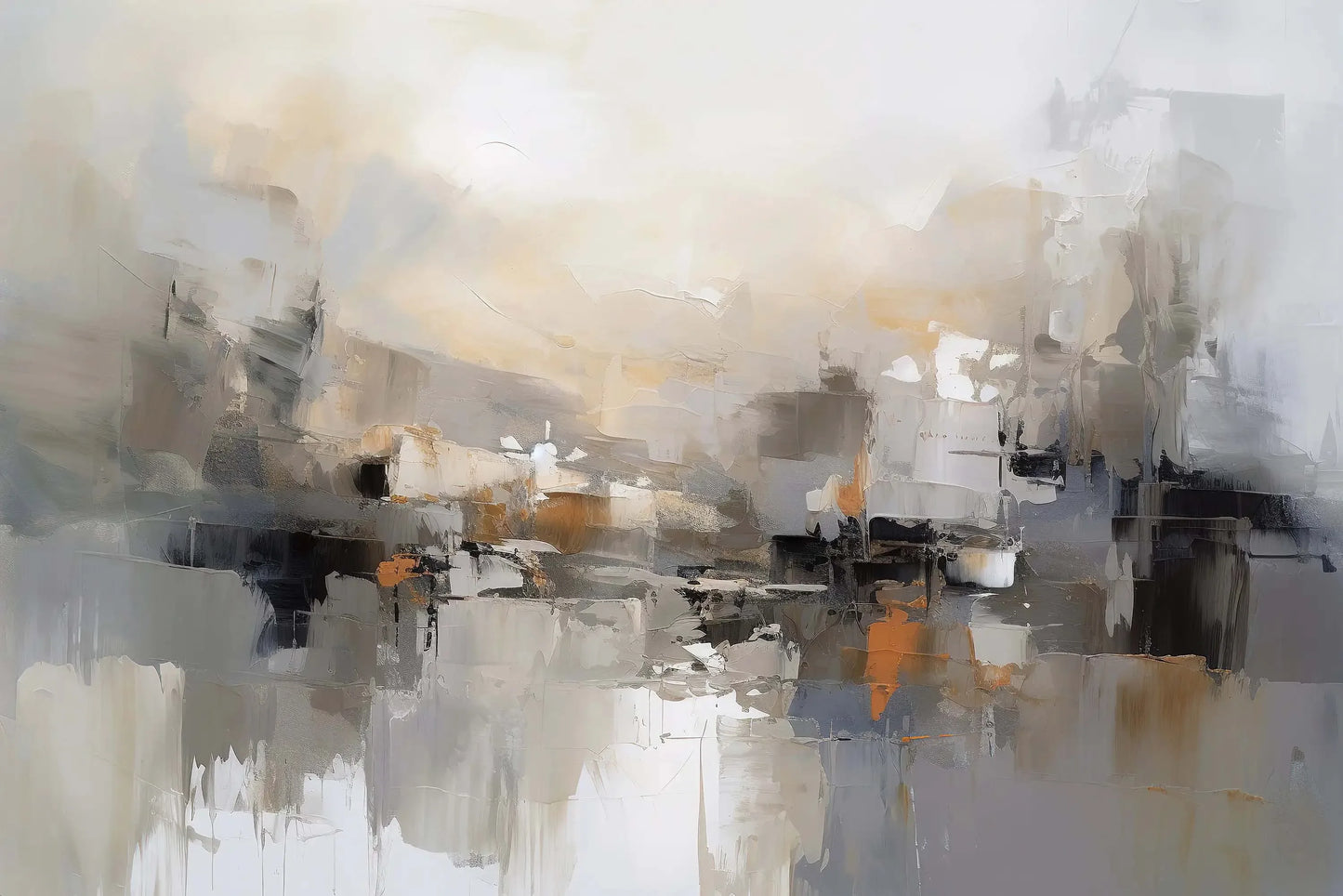 Pintura Abstrata Em Tela Decorativa Para Sala Fosca