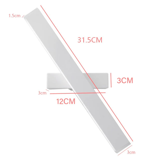 Luminária De Parede Madeira Para Sala LED Ajustável