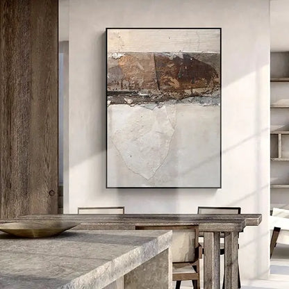 Impressão Decorativa Em Tela Horizontal Texturizada Para Sala