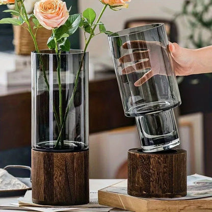 Vaso De Vidro Para Decoração Residencial Elegante Industrial