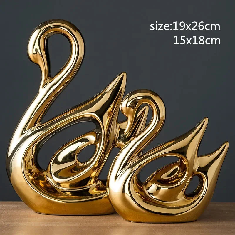 Estatueta Cerâmica Moderna Para Decoração De Mesa Cervo