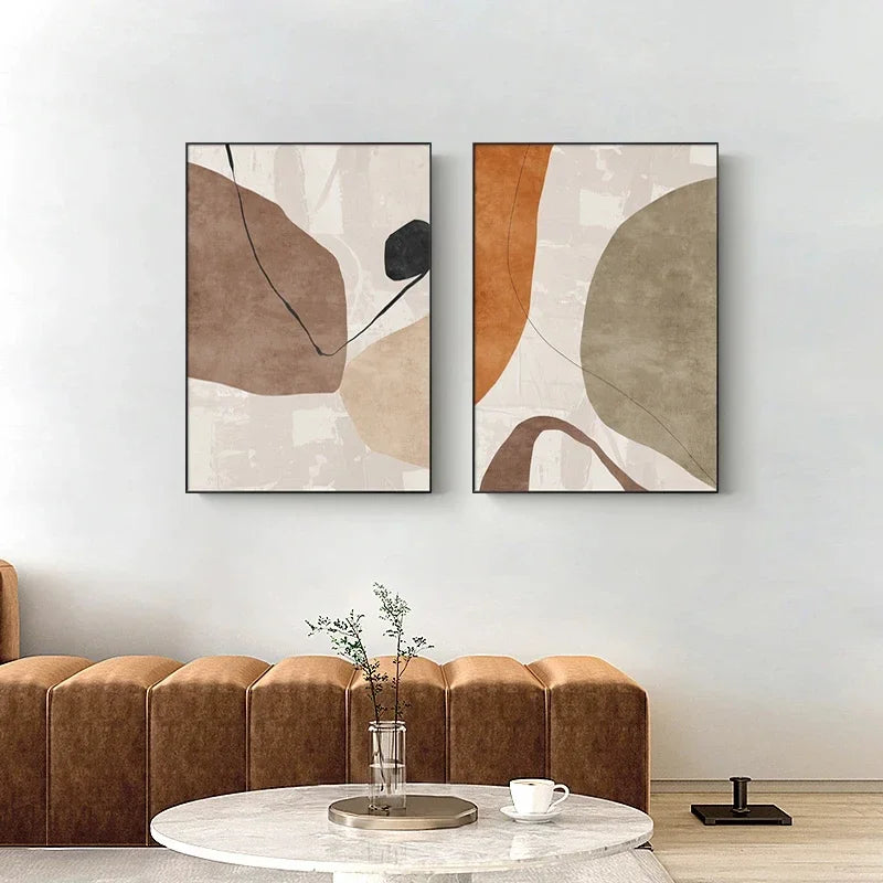 Pintura Abstrata Colorida Em Tela Para Sala Estar