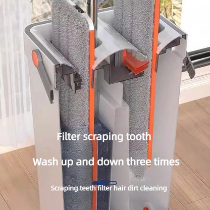 Esfregão Multifuncional RotativoInteligente 360 Graus Balde Microfibra Ultraabsorvente