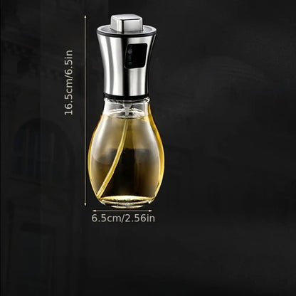 Frasco De Spray De Óleo Em Aço Inoxidável 200ml, Ideal Para Cozinha E Fritadeira De Ar Com Garrafa De Vidro