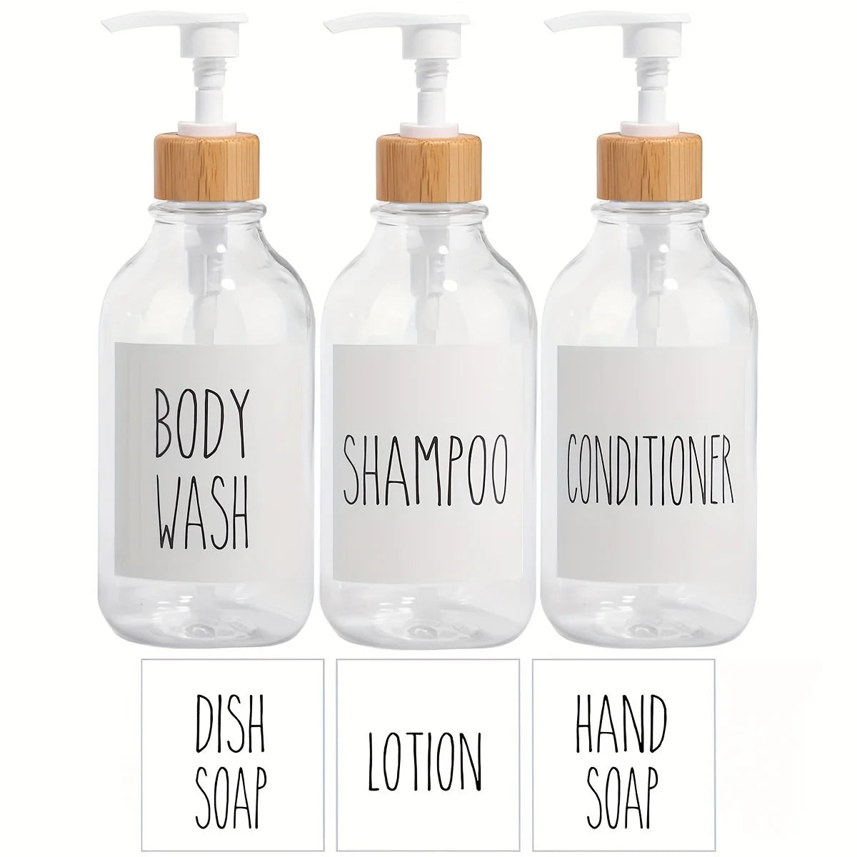 Dispenser de Shampoo e Condicionador para Banheiro Reutilizável