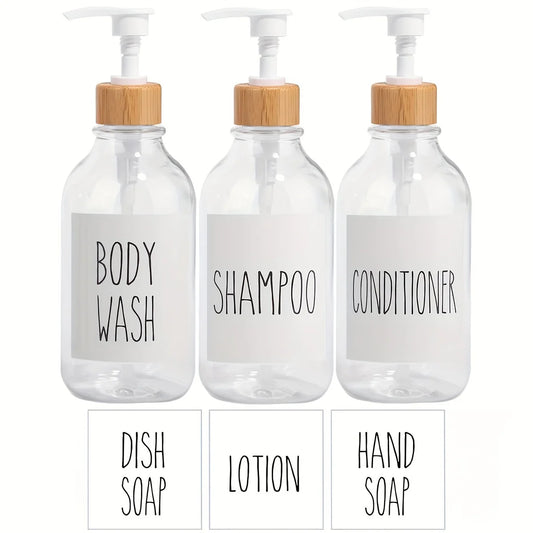 Dispenser de Shampoo e Condicionador para Banheiro Reutilizável