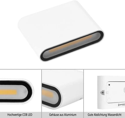 Iluminação De Parede Jardim LED 12W Alumínio IP65