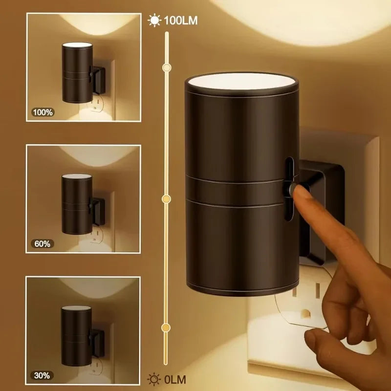 Luz Noturna LED Para Quarto Com Sensor Crepuscular