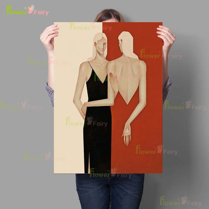 Pintura Abstrata Minimalista Para Sala Estar Nórdico Contemporâneo