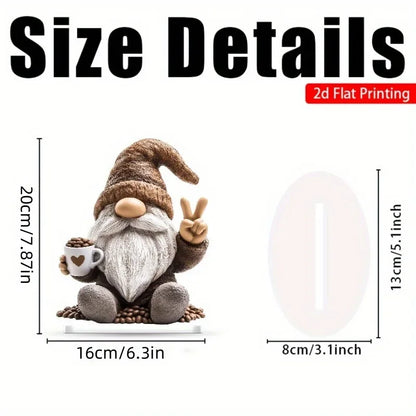 Ornamento Gnomo 2D para Casa e Escritório Decorativo