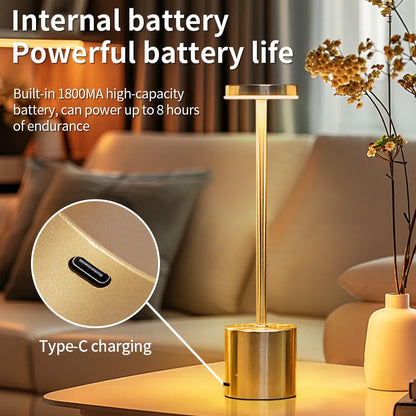 Luminária De Mesa USB Recarregável Para Quarto Toque