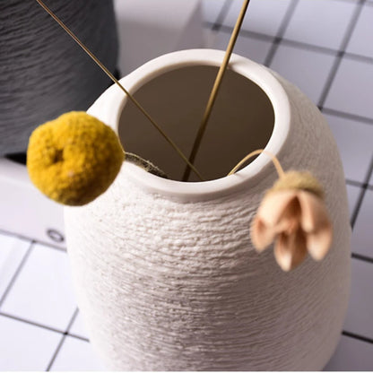Vaso Cerâmico Decorativo para Mesa Flores Secas Nordic