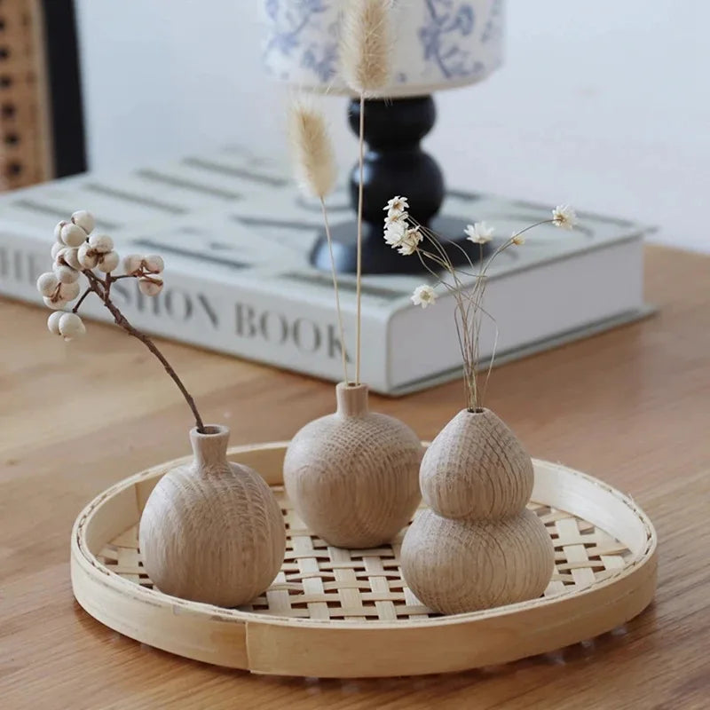 Vaso De Madeira Japonesa Para Flores Decorativo