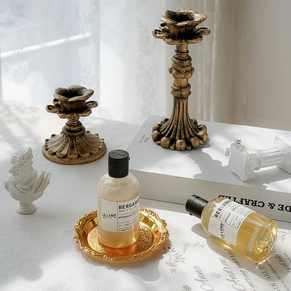 Bandeja Metálica Redonda Multifuncional Joias Sobremesas Expositor