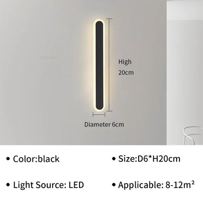 Arandela LED Moderna de Parede para Quarto e Sala, Ideal para Decoração Interior