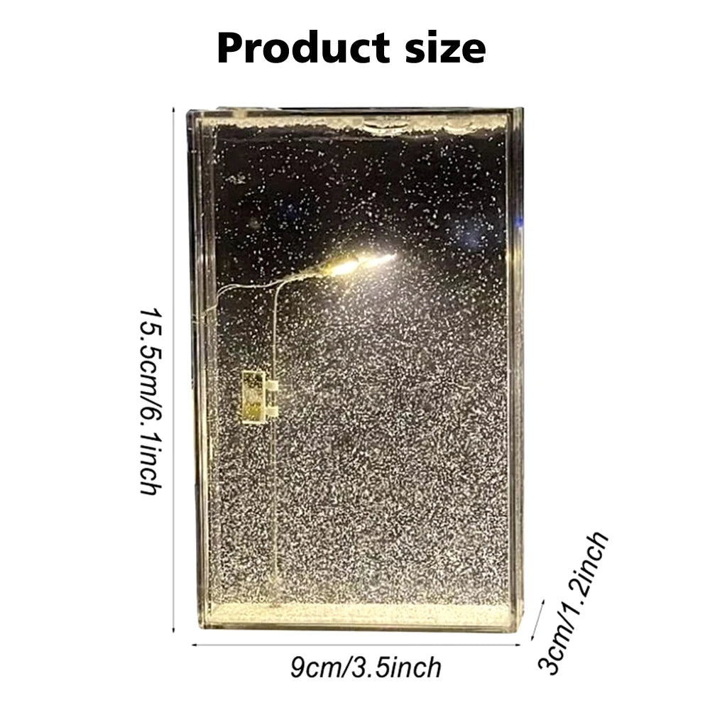 Iluminação Decorativa LED Para Mesa Com Neve Artesanal