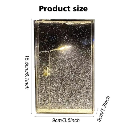 Iluminação Decorativa LED Para Mesa Com Neve Artesanal