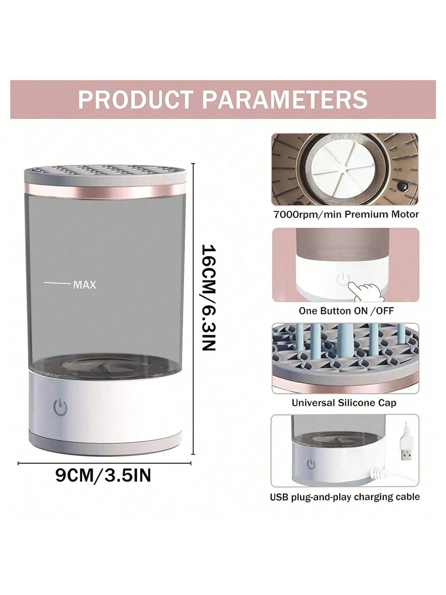 Equipamento Ultraeficiente Multifuncional Para Escovas Maquiagem Elétrica
