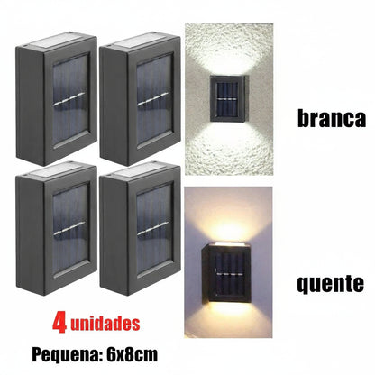 Luminária com Energia Solar LED Para Jardim Exterior IP65 à Prova D'água