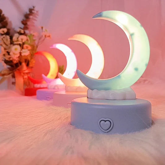 Luminária Noturna Lunar para Quarto Infantil LED Multimodo