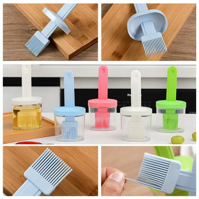 Escova Churrasco Dividida Premium Resistente a Calor Silicone