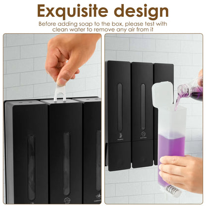 Dispensador De Shampoo Para Parede Do Chuveiro Recarregável