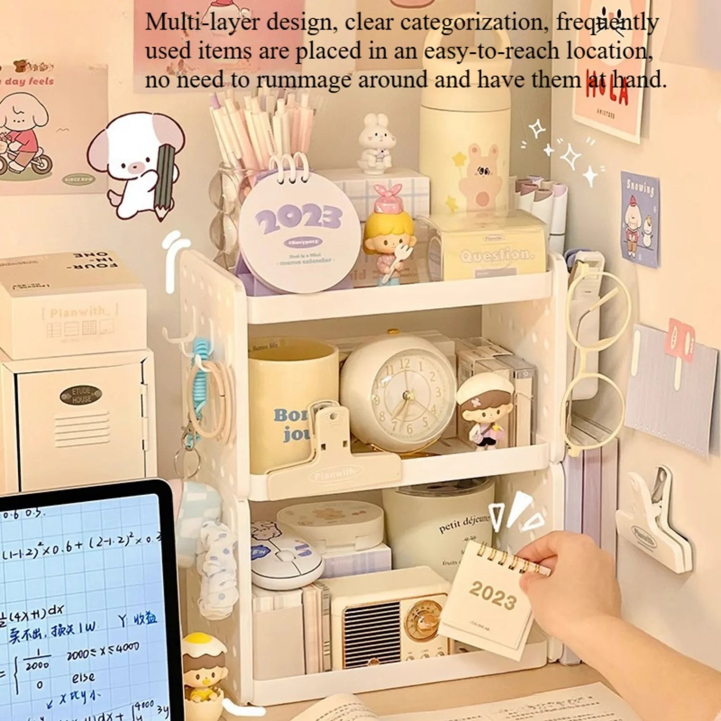 Organizador De Mesa Economiza Espaço Multifuncional