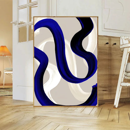 Pintura Abstrata Em Tela Para Sala Moderna Premium