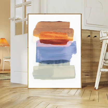 Pintura Abstrata Em Tela Para Sala Moderna Premium