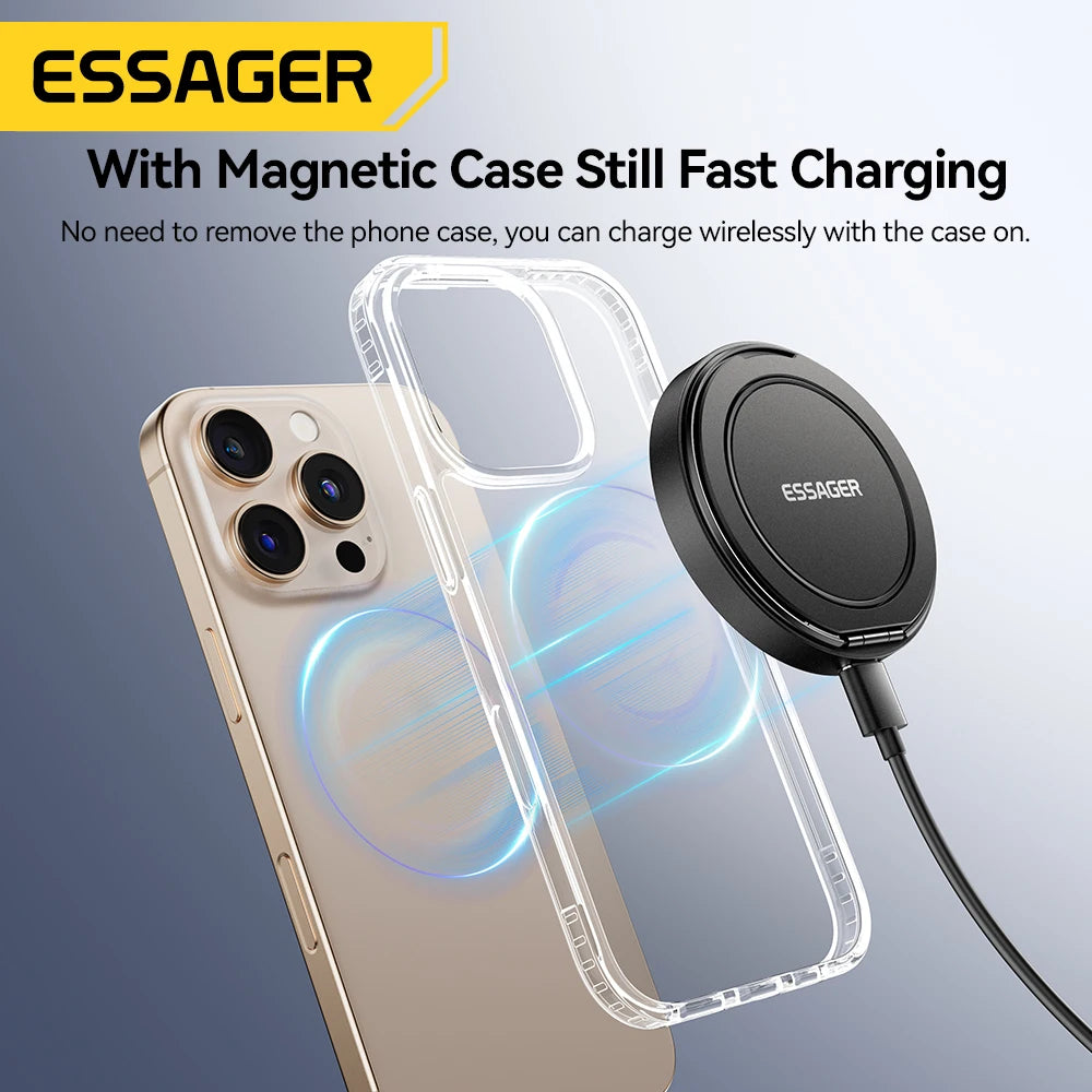 Carregador Sem Fio Magnético Para Smartphone Com 15W