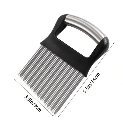 Cortador Ondulado Multifuncional para Frutas Legumes Aço Inoxidável