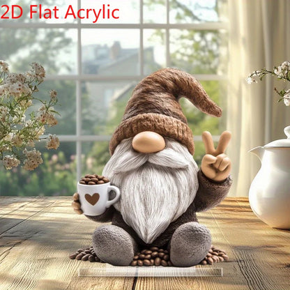 Ornamento Gnomo 2D para Casa e Escritório Decorativo