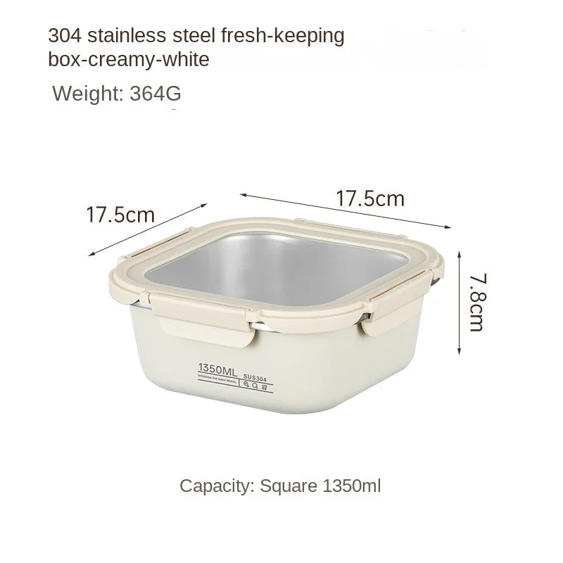 Recipiente Hermético Em Aço Inoxidável Para Refeições Multiuso