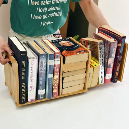 Organizador Portátil de Mesa em Bambu