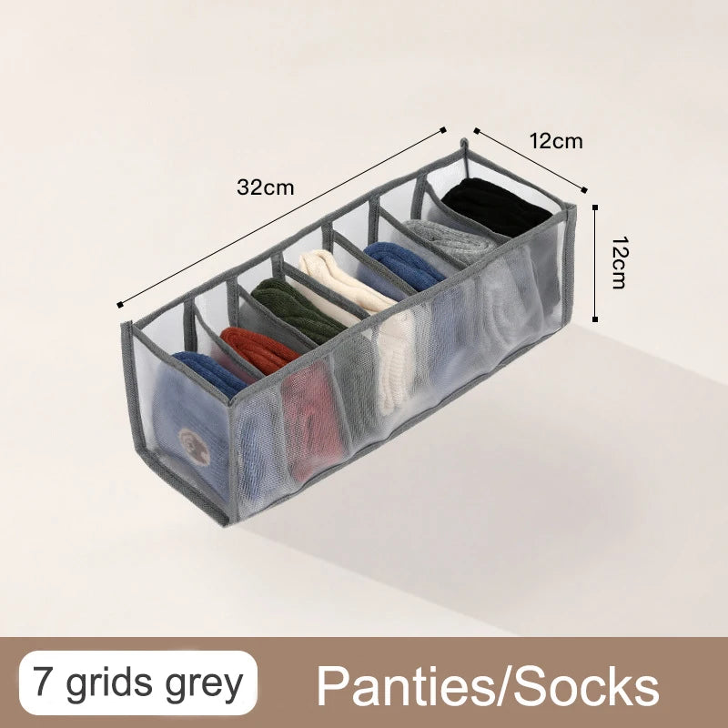 Organizador De Armário Para Meias E Roupas Íntimas Com 7 Compartimentos Dobrável Em Oxford