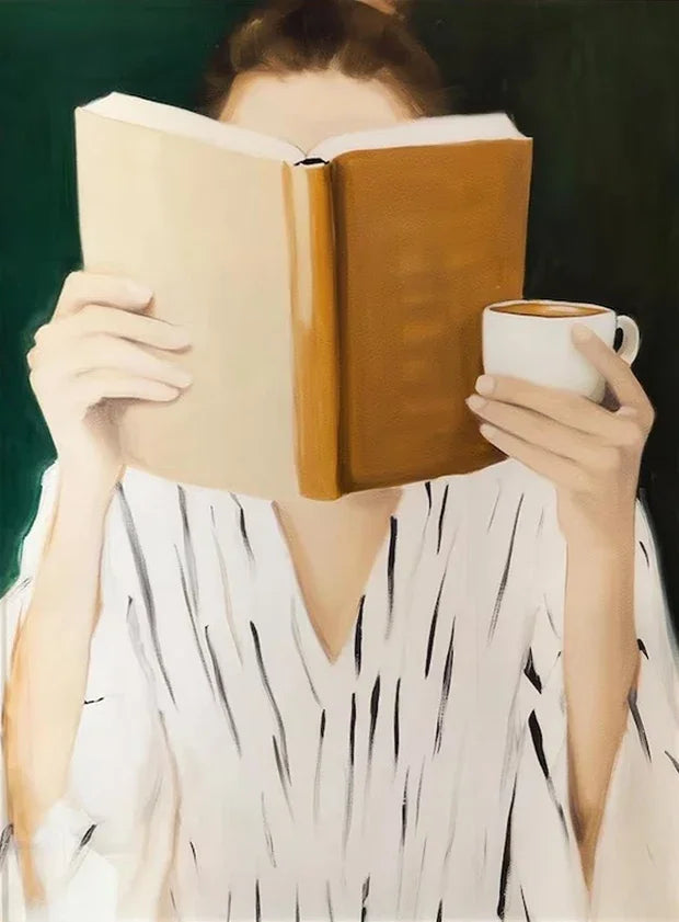 Quadro Em Tela Sem Moldura Abstrato Mulher Com Flores Para Sala Minimalista Nordic