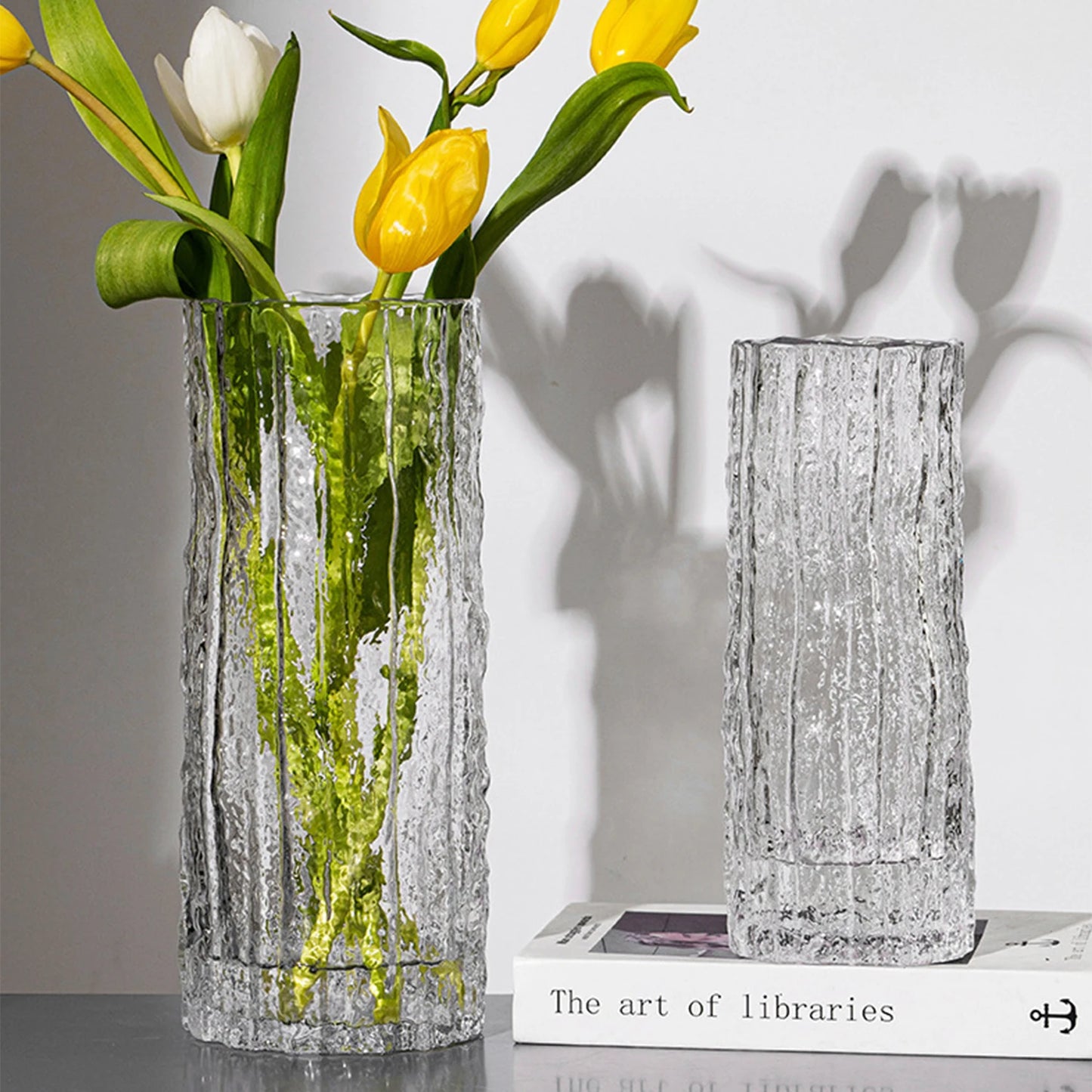 Vaso De Vidro Transparente Para Arranjo Seco Decorativo