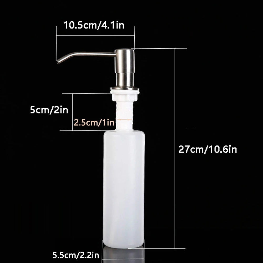 Dispensador De Sabão Líquido Para Banheiro Inoxidável 300ml