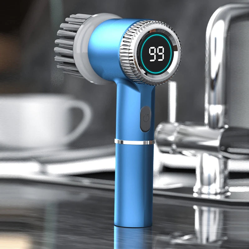 Escova Elétrica Portátil Sem Fio Para Louça Multifuncional